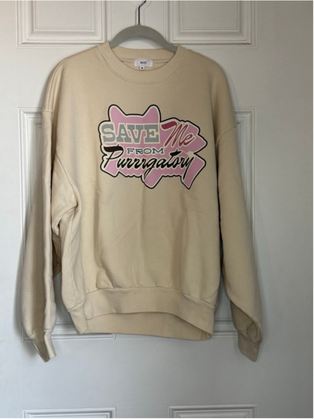 NWT REVOLVE x Kitty of Angels Vinnie Hacker Graphic Sweatshirt M - Picture 2 of 6